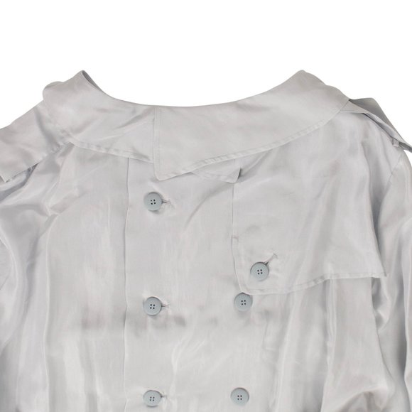 UNRAVEL PROJECT White Silk Backwards Trench Jacket Size 0/36 $2100 - Picture 5 of 5